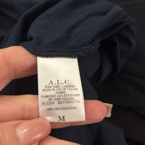 A.L.C.navy twisted front top, M - Picture 10 of 10